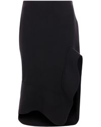 Bottega Veneta - Structured Asymmetric Midi Skirt - Lyst