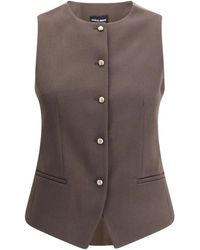 Giorgio Armani - Button-Fastening Waistcoat - Lyst
