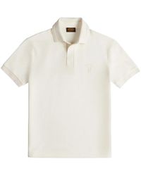Tod's - Embroidered-Logo Polo Shirt - Lyst