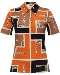 Fendi - T-shirt t-shirt cotone stampato multicolor - Lyst