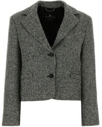 Ermanno Scervino - Houndstooth Belted Jacket - Lyst
