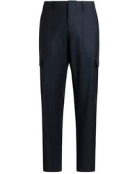 Etro - Wool Flannel Cargo Trousers - Lyst