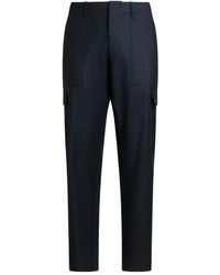 Etro - Wollen Regular-Fit Broek Met Cargo Zak - Lyst