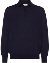 Brunello Cucinelli - Poloshirt Met Lange Mouwen - Lyst