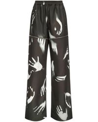 Area - Handprint Slit Track Pants - Lyst