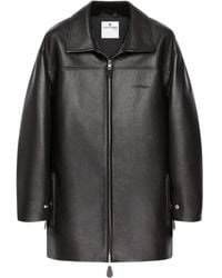 Courreges - Oversized Leather Jacket - Lyst