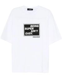 DSquared² - Katoenen T-Shirt Met Grafische Print - Lyst