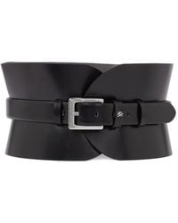 KARL LAGERFELD - Essential Multifunction Leather Belt - Lyst