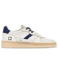 Date - Court 2.0 Crackle-Effect Leather Sneakers - Lyst