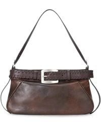 STAUD - Brooklyn Buckled Leather Shoulder Bag - Lyst