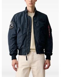 Alpha Industries - Logo-Patch Bomber Jacket - Lyst