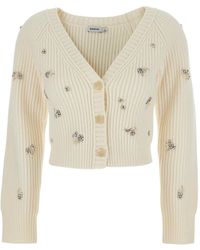 Jonathan Simkhai - Cardigan Novah À Ornements Strassés - Lyst