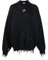 Vetements - Embroidered-logo Long-sleeve Sweatshirt - Lyst