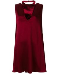 Valentino Plunge-neck Shift Dress - Rood