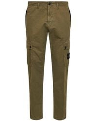 Stone Island - Logo-Patch Cargo Trousers - Lyst