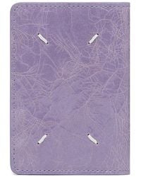 Maison Margiela - Four Stitches Crackled-Effect Card Holder - Lyst