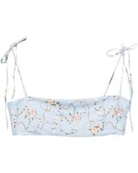 Agua Bendita - Primavera Navegante Floral-Print Bikini Top - Lyst