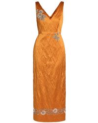 Erdem - V-Neck Maxi Dress - Lyst