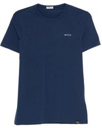 Kiton - Logo-Embroidered T-Shirt - Lyst