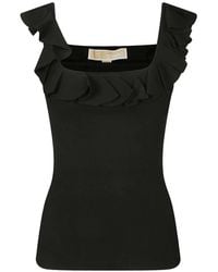 MICHAEL Michael Kors - Ruffled Tank Top - Lyst