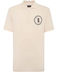 Billionaire - Logo-embroidered cotton polo shirt - Lyst