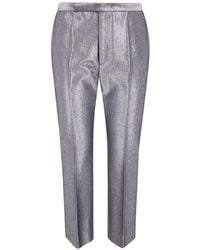 SAPIO - Metallic-Finish Pressed-Crease Jeans - Lyst