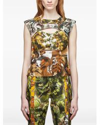 Rave Review - Floral-Print Cut-Out Top - Lyst