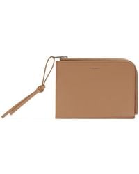 Jil Sander - Cartera Giro Con Logo En Relieve - Lyst