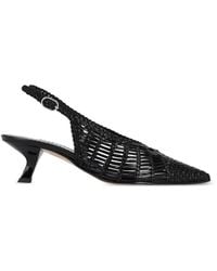 LA ROSE - Woven Slingback Pumps - Lyst