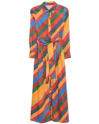 CONNOR & BLAKE - Robe Longue À Rayures Diagonales - Lyst