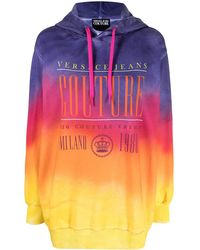 Versace Jeans Couture - Tie-Dye Print Cotton Hoodie - Lyst