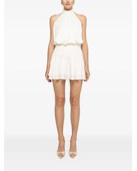 Nissa - Backless Satin Mini Dress - Lyst