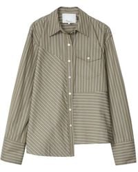 3.1 Phillip Lim - Asymmetrical Striped Shirt - Lyst