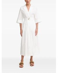 SIMONA CORSELLINI - Belted Wide-Sleeve Dress - Lyst