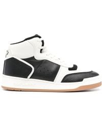 Saint Laurent - Leather High-Top Sneakers For - Lyst