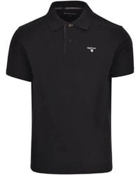 Barbour - Piqué Poloshirt Met Tartan Ruit - Lyst