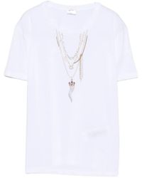 Liu Jo - Graphic-Print Rhinestone-Embellished T-Shirt - Lyst