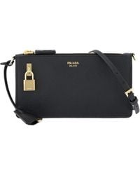 Prada - Saffiano Leather Smartphone Pouch - Lyst