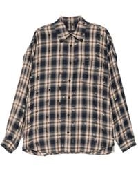 Juun.J - Distressed Check-Pattern Shirt - Lyst