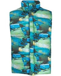 ERL - Printed Quilted Puffer Gilet - Lyst