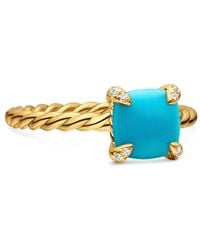 David Yurman - 18Kt Châtelaine And Diamond Ring (7Mm) - Lyst