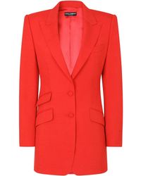 Dolce & Gabbana - Single-Breasted Silk-Blend Blazer - Lyst