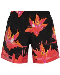 McQueen - Bermudas Con Estampado Gráfico - Lyst