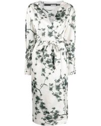 ROTATE BIRGER CHRISTENSEN - Midi-Jurk Met Bloemenprint - Lyst