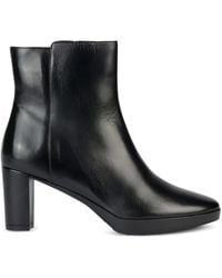 Geox - 60Mm Walk Pleasure Zip-Detail Block-Heel Boots - Lyst