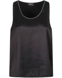 Peserico - Bead-Trim Sleeveless Top - Lyst