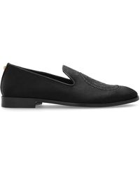 Versace - Barocco Medusa-Embroidered Loafers - Lyst