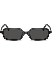 Miu Miu - Lunettes De Soleil À Monture Rectangulaire - Lyst