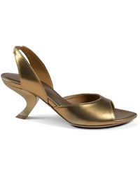 Vic Matié - Open-Toe Leather Sandals - Lyst