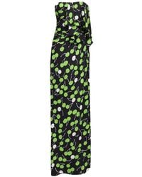 Saint Laurent - Strapless Silk Maxi Dress - Lyst